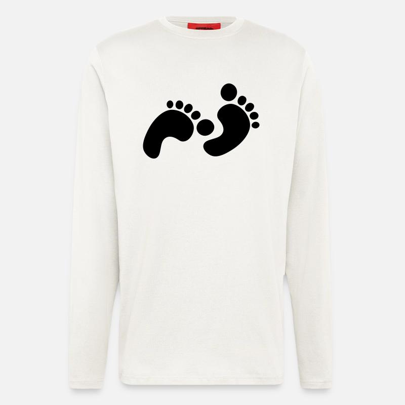 footprints - Longsleeve - made by SPREAD  - OFF WHITE