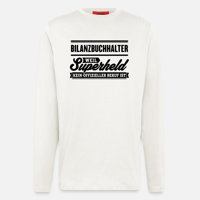 Superheld Bilanzbuchhalter - Langarmshirt - made by SPREAD  - OFF WHITE