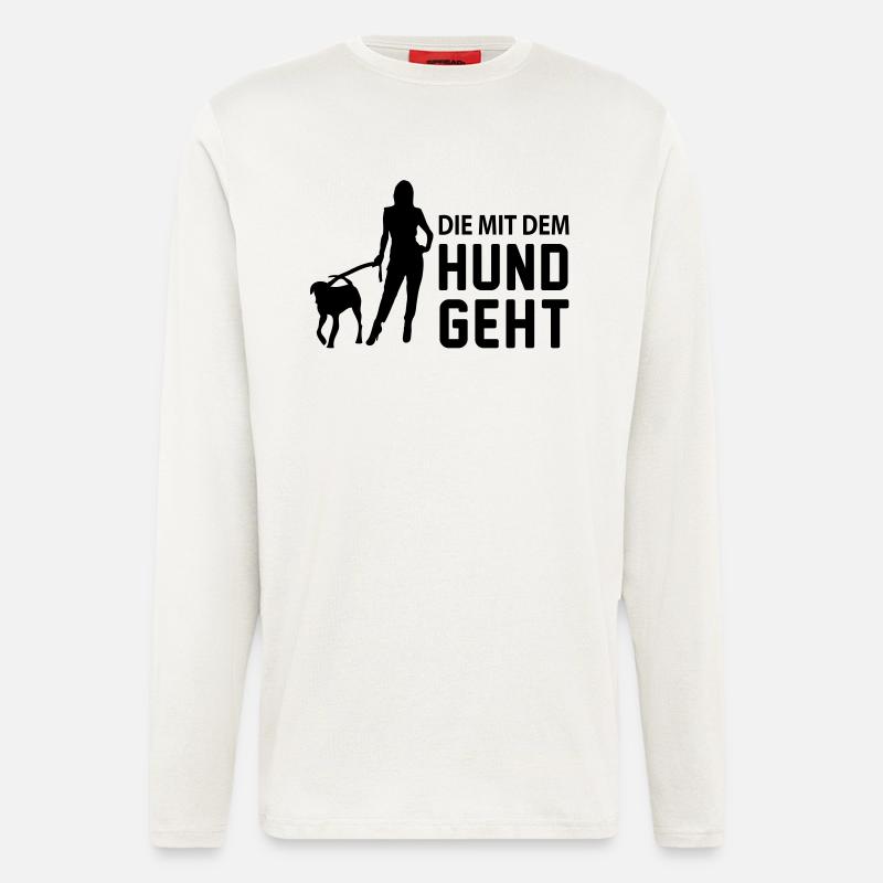 die_mit_dem_hund_geht - Longsleeve - made by SPREAD  - OFF WHITE