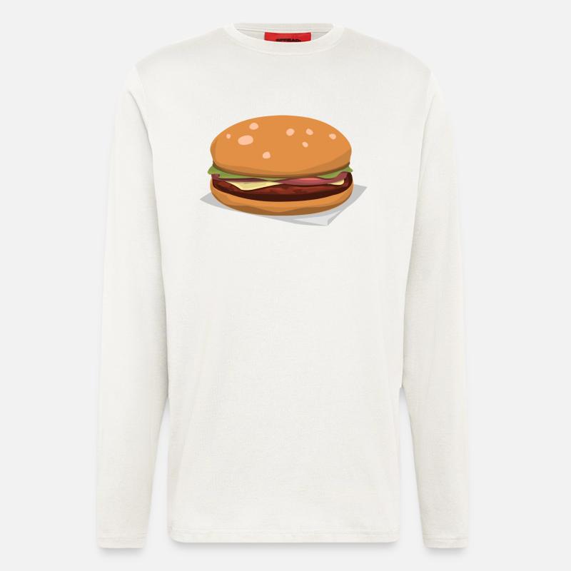 Leckerer Hamburger - Langarmshirt - made by SPREAD  - OFF WHITE