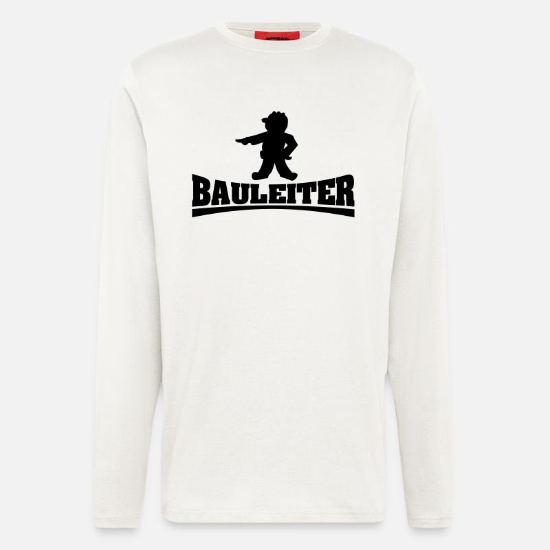 bauleiter4_mit_chefchen - Langarmshirt - made by SPREAD  - OFF WHITE