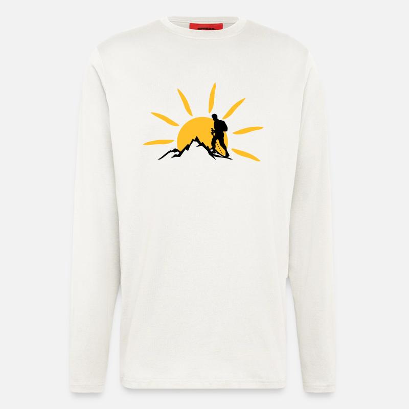 Freizeit - Berge Wanderer - Langarmshirt - made by SPREAD  - OFF WHITE