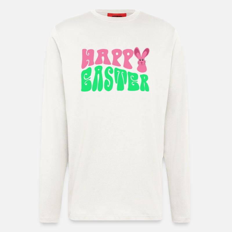 Frohe Ostern - Happy Easter - Langarmshirt - made by SPREAD  - OFF WHITE