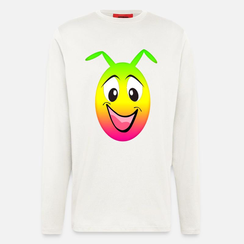 Regenbogen Lächeln  - Langarmshirt - made by SPREAD  - OFF WHITE
