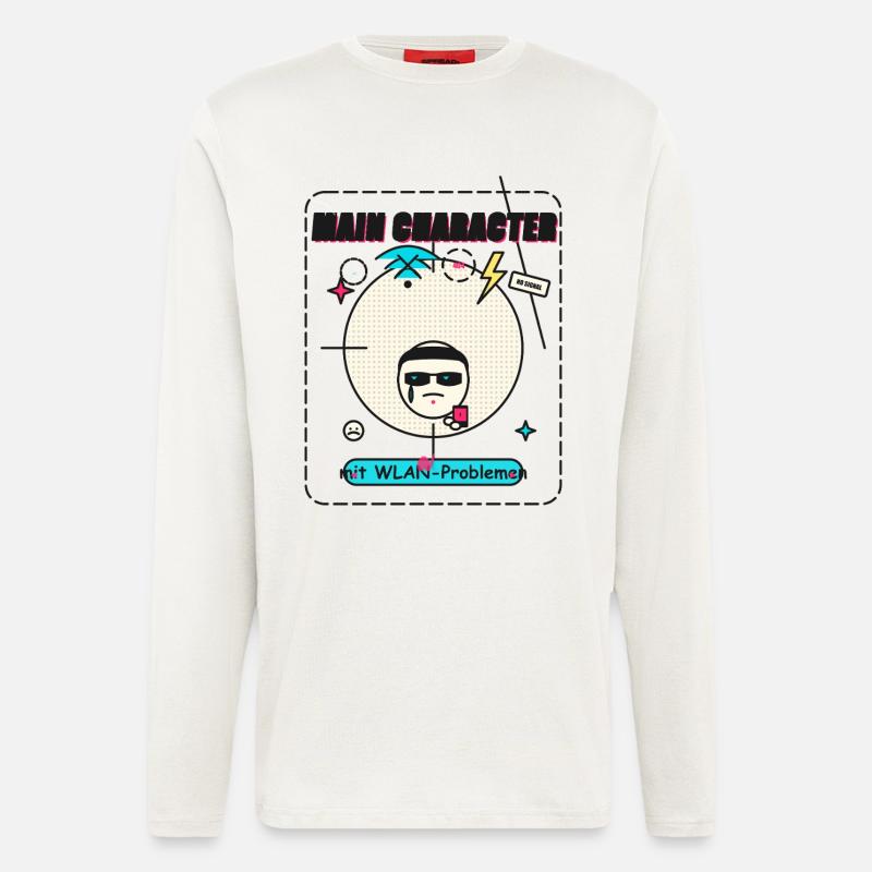 MAIN CHARACTER MIT WLAN PROBLEME - Langarmshirt - made by SPREAD  - OFF WHITE