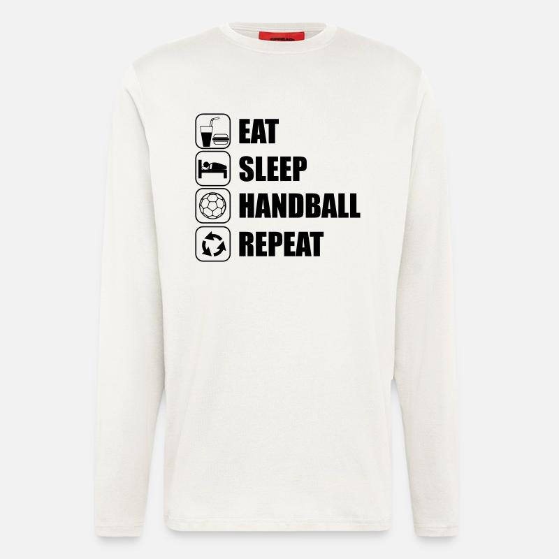 Eat,sleep,handball,repeat - Longsleeve - made by SPREAD  - OFF WHITE