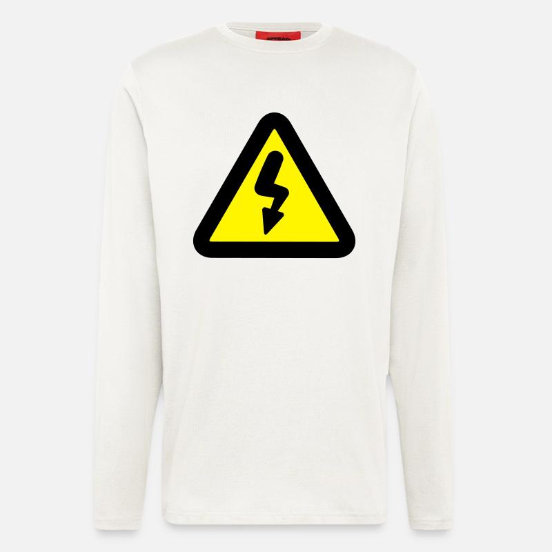 Elektro Verkehrszeichen - Langarmshirt - made by SPREAD  - OFF WHITE