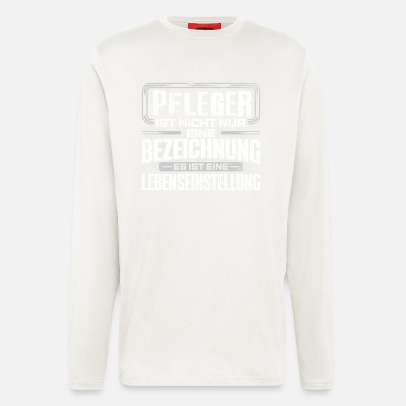 PFLEGER - Leben - Langarmshirt - made by SPREAD  - OFF WHITE