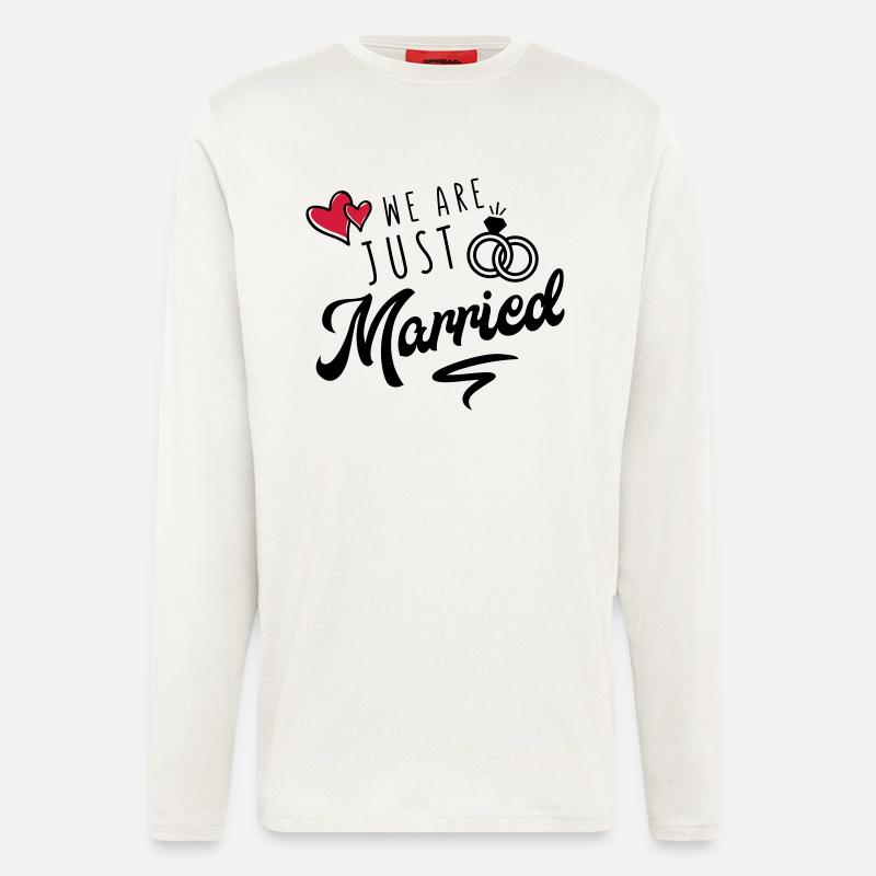 we are just married - Langarmshirt - made by SPREAD  - OFF WHITE