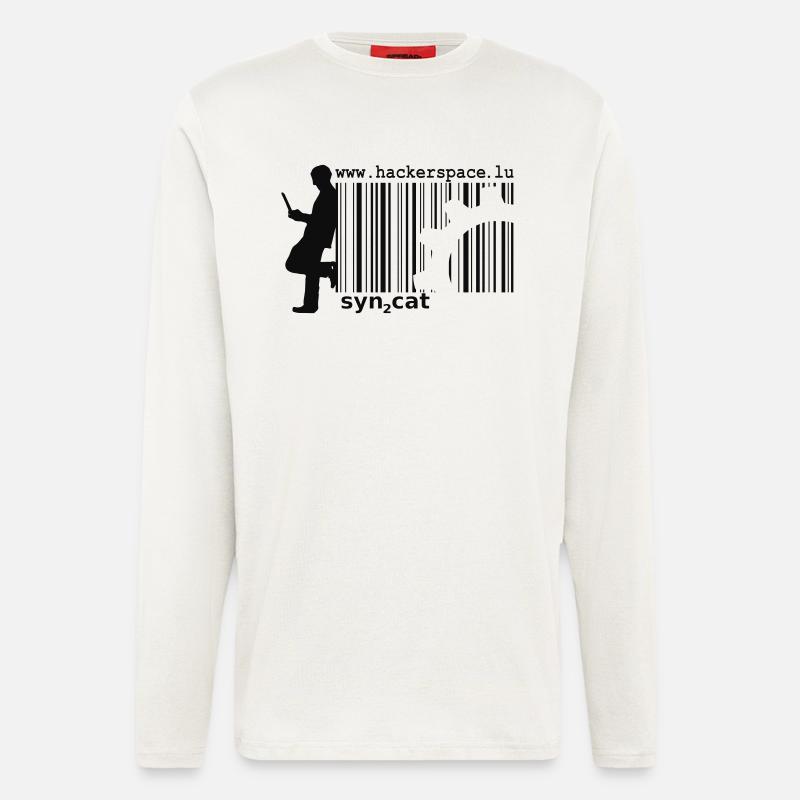 syn2cat hackerspace - Langarmshirt - made by SPREAD  - OFF WHITE