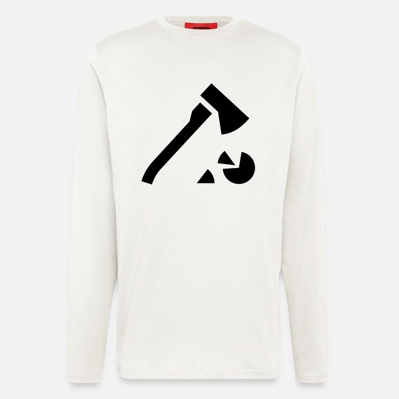 Holz hacken - Langarmshirt - made by SPREAD  - OFF WHITE