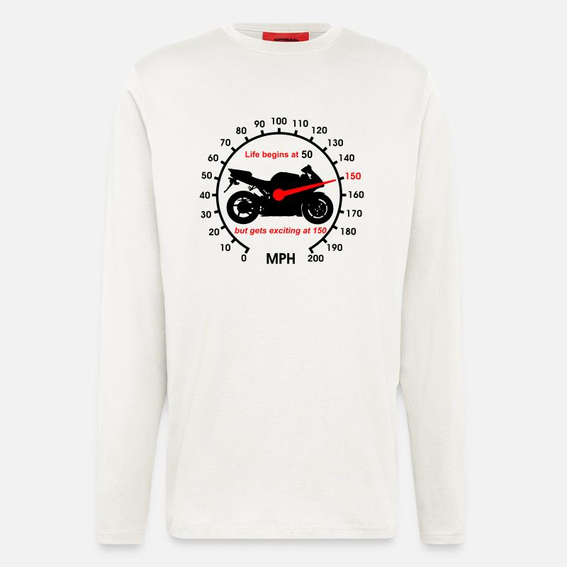 Life begins at 50 - Langarmshirt - made by SPREAD  - OFF WHITE