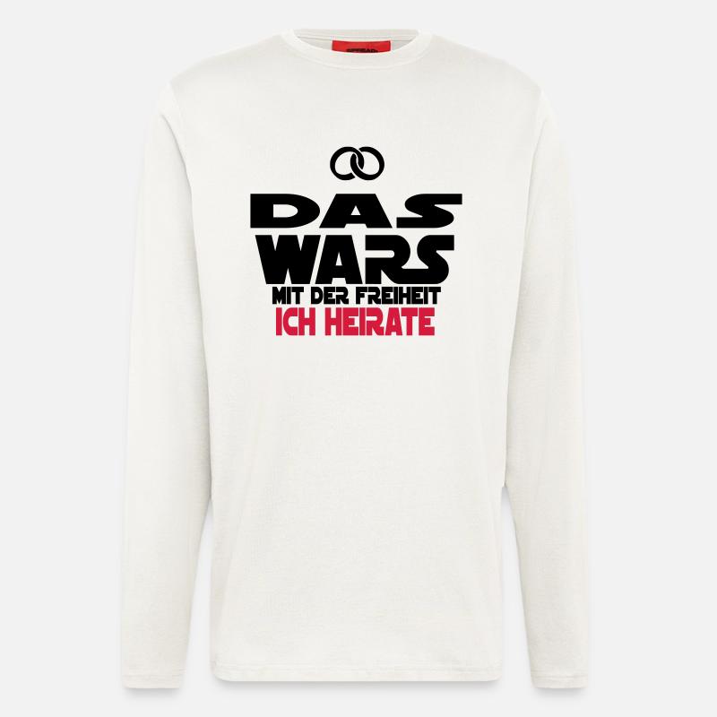 das wars ich heirate - Langarmshirt - made by SPREAD  - OFF WHITE