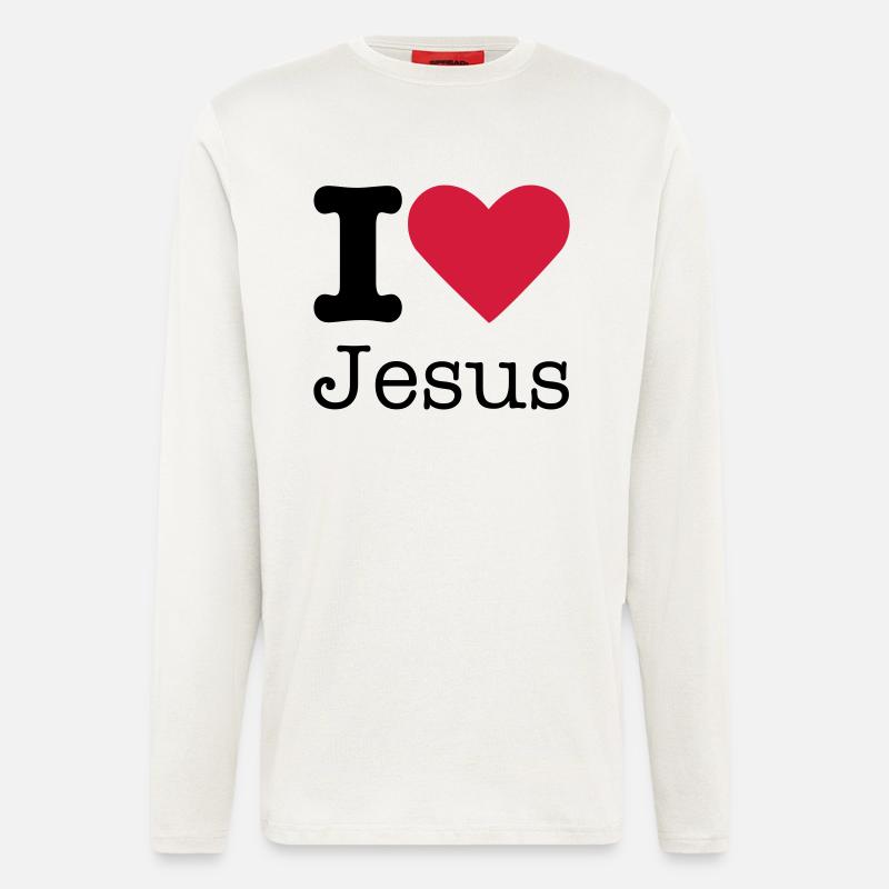 I Love Jesus - Langarmshirt - made by SPREAD  - OFF WHITE