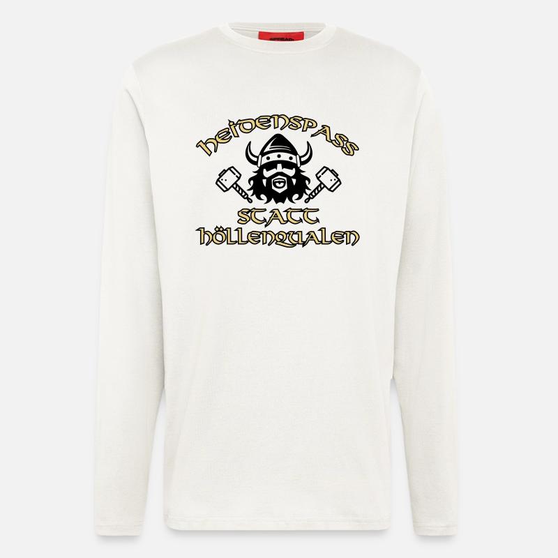 Wikinger - Heidenspaß statt Höllenqualen - Langarmshirt - made by SPREAD - OFF WHITE