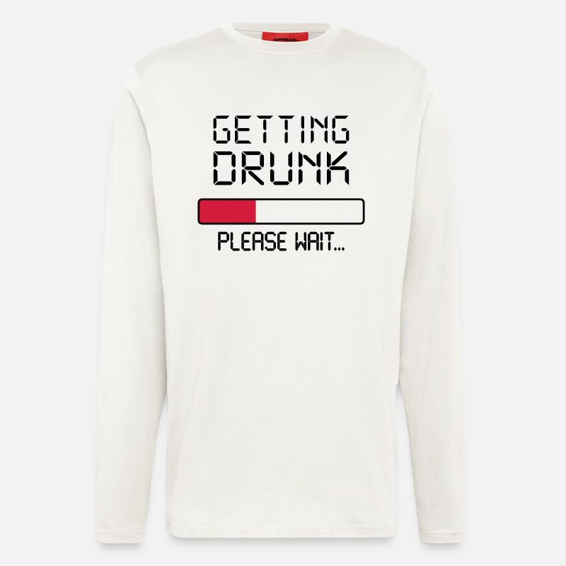 getting drunk - Langarmshirt - made by SPREAD  - OFF WHITE