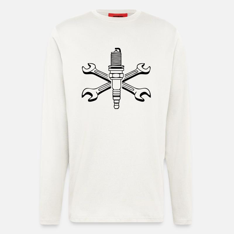 Zündkerze Schrauber - Langarmshirt - made by SPREAD  - OFF WHITE