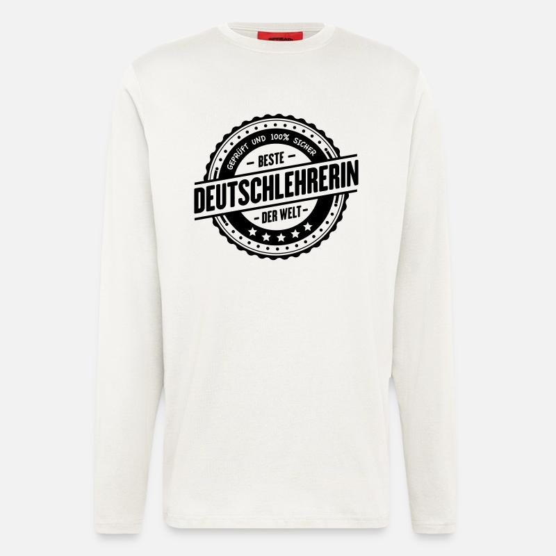 Beste Deutschlehrerin - Langarmshirt - made by SPREAD  - OFF WHITE