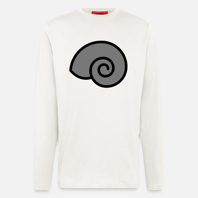 escargot - Manches longues bio décontracté fabriqué en UE - OFF WHITE