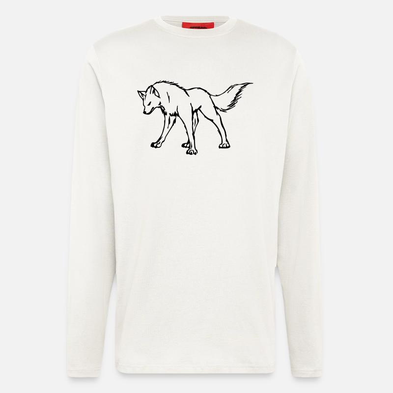 wolf - Langarmshirt - made by SPREAD  - OFF WHITE