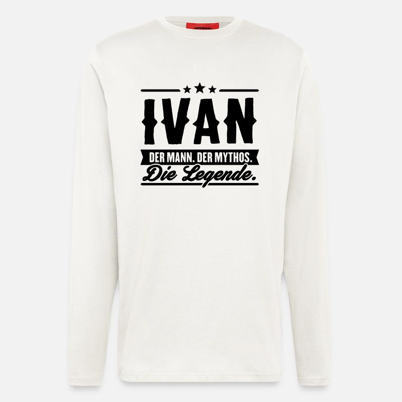 Man Myth Legend Ivan - Longsleeve - made by SPREAD  - OFF WHITE