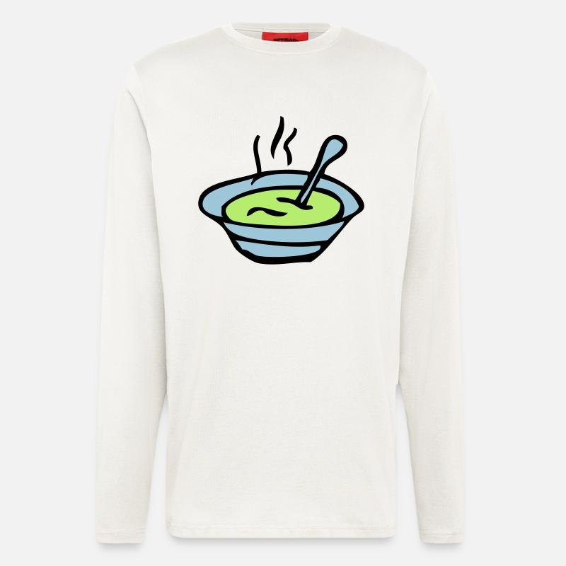 Suppenschüssel Platte - Langarmshirt - made by SPREAD  - OFF WHITE