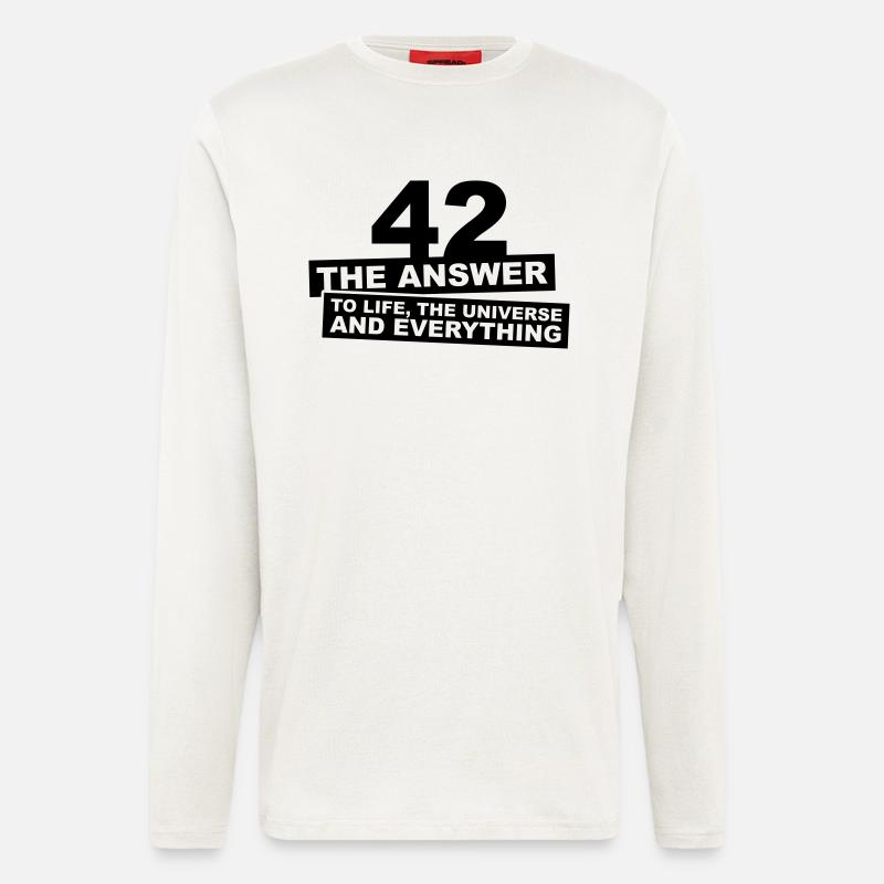 42 - The Answer - Langarmshirt - made by SPREAD  - OFF WHITE