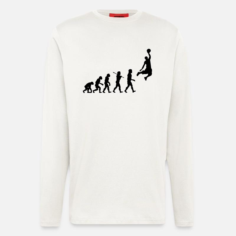 Basketball Dunk Evolution - Longsleeve - made by SPREAD  - OFF WHITE