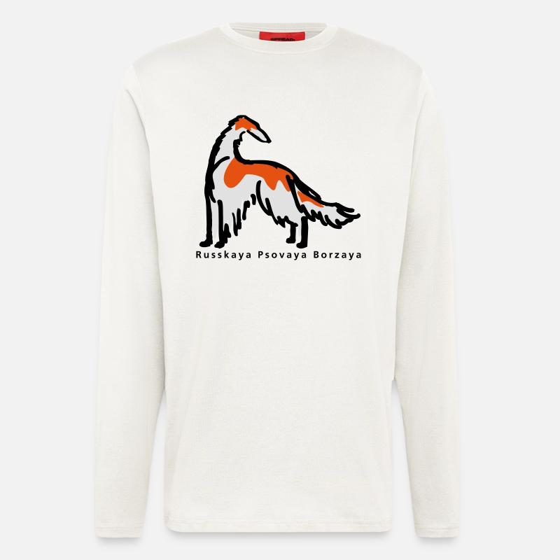 barsoi drawn - Langarmshirt - made by SPREAD  - OFF WHITE