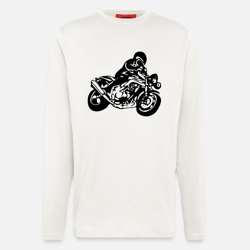 motorrad - Langarmshirt - made by SPREAD  - OFF WHITE