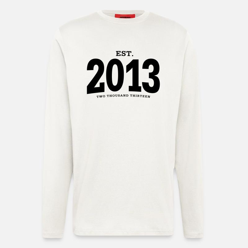 EST. 2013 Two Thousand Thirteen - Langarmshirt - made by SPREAD  - OFF WHITE