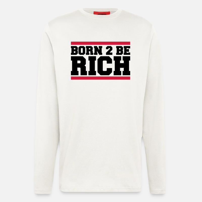 born_2_be_rich_qu2 - Langarmshirt - made by SPREAD  - OFF WHITE