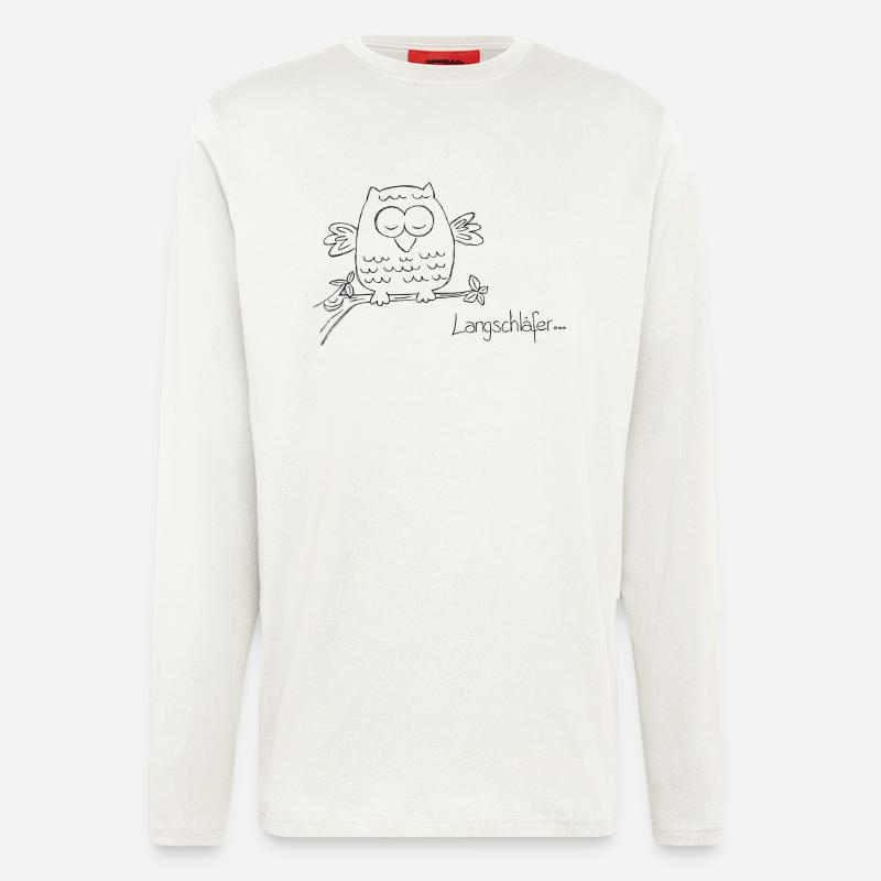 Langschläfer, Eule - Langarmshirt - made by SPREAD  - OFF WHITE