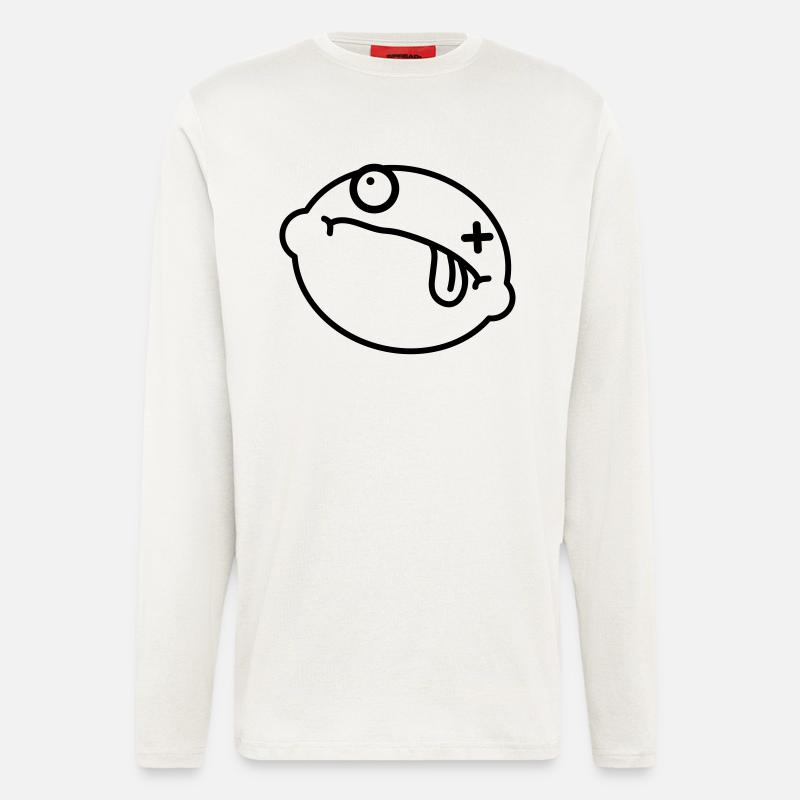 Dead Lemon Smiley - Langarmshirt - made by SPREAD  - OFF WHITE