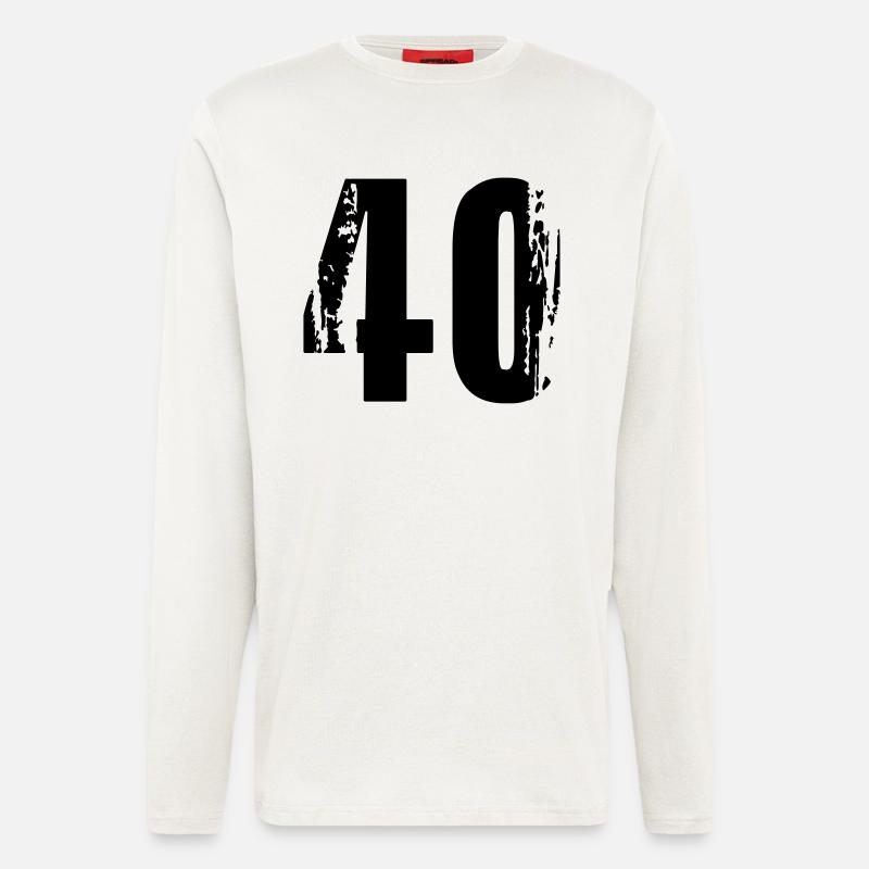 40 - Nummer - Langarmshirt - made by SPREAD  - OFF WHITE