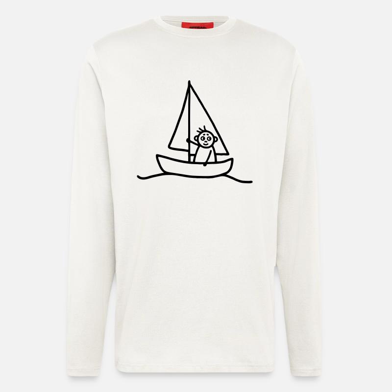 Sailing man - Sailboat - Longsleeve - made by SPREAD  - OFF WHITE