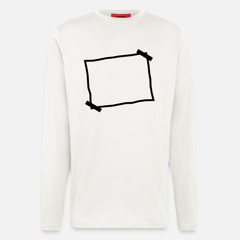 Leerer Zettel Notiz Aufgeklebt - Langarmshirt - made by SPREAD  - OFF WHITE