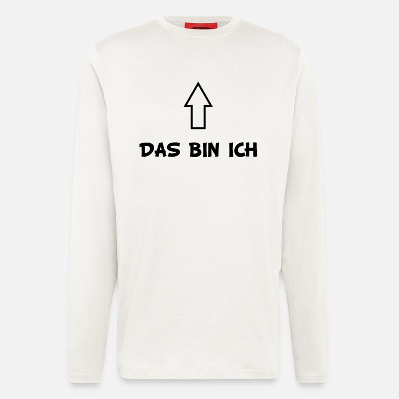 Das bin ich - Pfeil - Langarmshirt - made by SPREAD - OFF WHITE