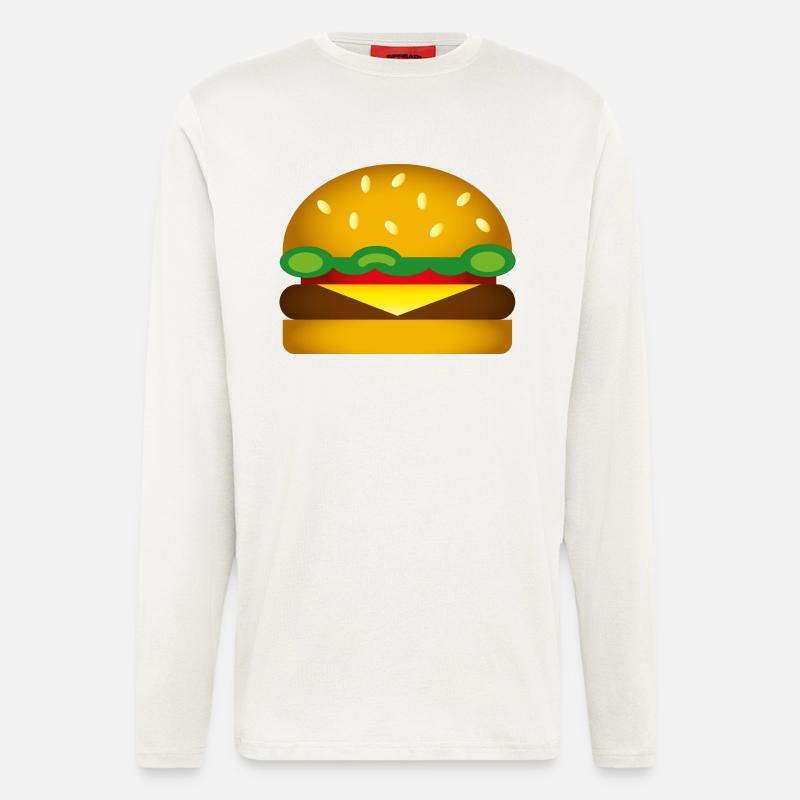 Smiley Burger - Langarmshirt - made by SPREAD  - OFF WHITE