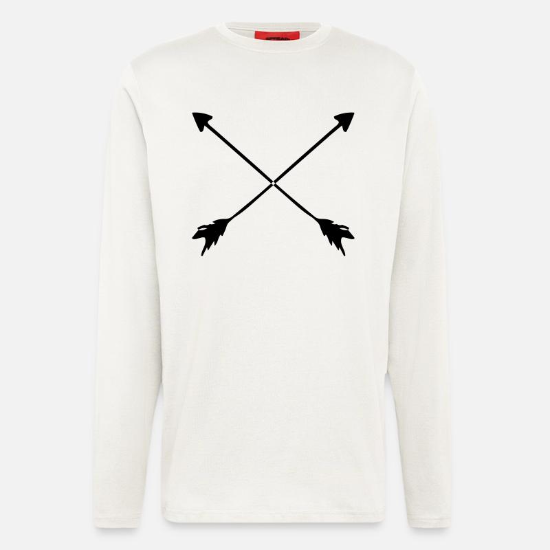 Hipster Sketched Arrows - Langarmshirt - made by SPREAD  - OFF WHITE
