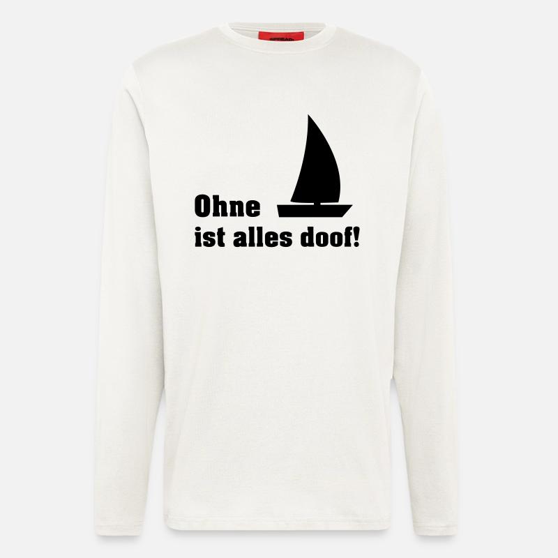 ohne segelboot - Langarmshirt - made by SPREAD  - OFF WHITE
