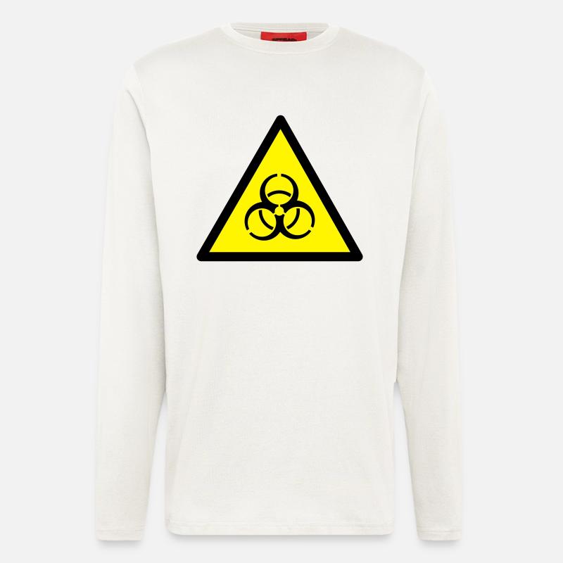 Warnung vor Biogefährung - Langarmshirt - made by SPREAD  - OFF WHITE
