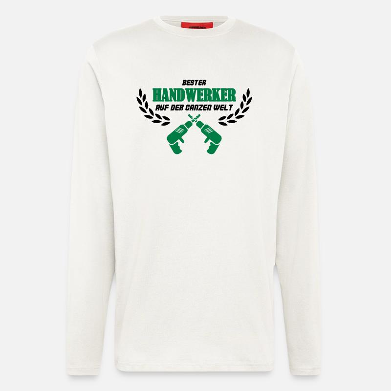 bester_handwerker_002 - Langarmshirt - made by SPREAD  - OFF WHITE