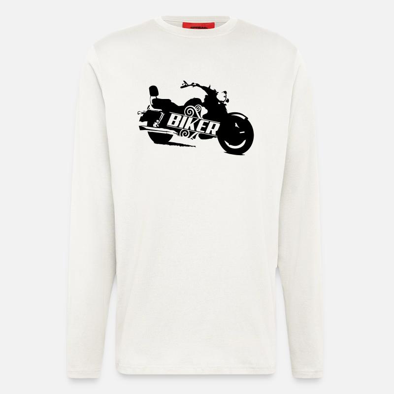 motorrad_1 - Langarmshirt - made by SPREAD  - OFF WHITE
