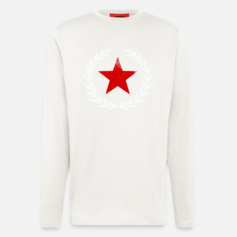 Red Star - Longsleeve - made by SPREAD  - OFF WHITE