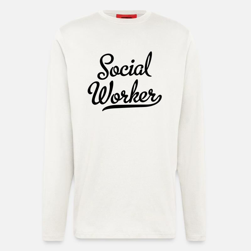 Sozialarbeiter - Langarmshirt - made by SPREAD  - OFF WHITE