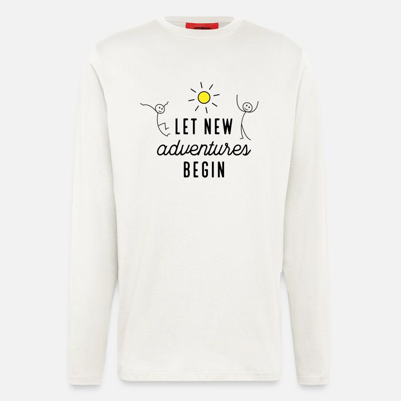 Abenteuer beziehungsweise Neuanfang - Langarmshirt - made by SPREAD  - OFF WHITE