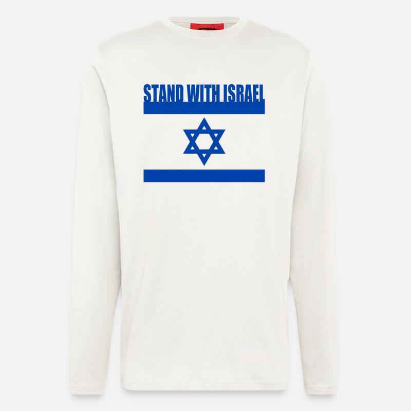 Stand with israel - Langarmshirt - made by SPREAD  - OFF WHITE