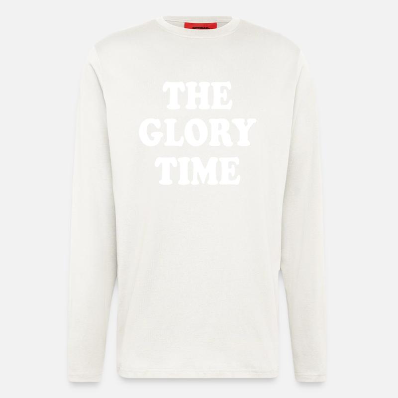 The glory time - Manches longues bio décontracté fabriqué en UE - OFF WHITE
