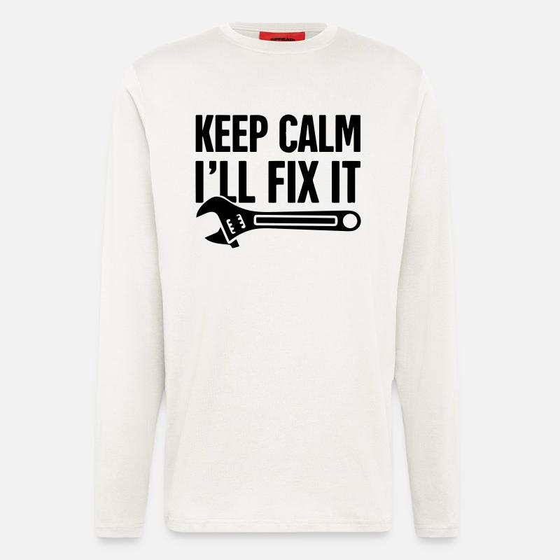 keep calm ill fix it - Longsleeve - made by SPREAD  - OFF WHITE